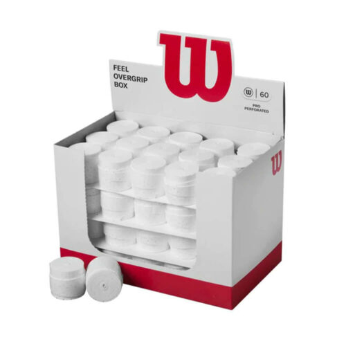 Wilson Pro Overgrip Padel Perforato Padel Box 60 Bianco