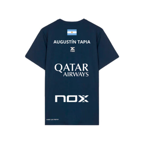 T-shirt Padel Nox Team Regular Agustín Tapia – Blu