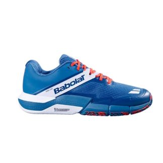 foto laterale Scarpa Padel Babolat Movea 2 Uomo – Blu/Bianco
