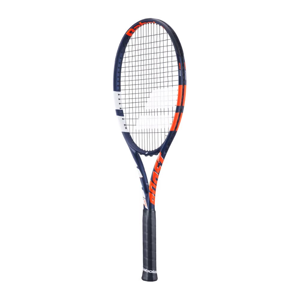 Racchetta Tennis Babolat Boost Drive Incordata 2025 - Holger Rune 2 foto frontale/laterale della racchetta